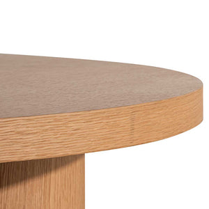 Calibre Furniture Damian 100cm Wooden Round Coffee Table - Natural