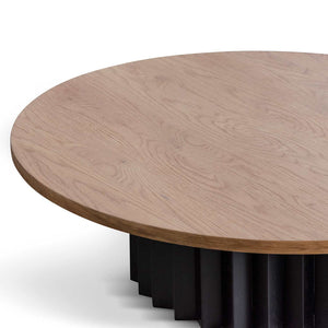 Calibre Furniture Luther Round Messmate Coffee Table - Black Base