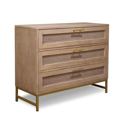 Hudson Furniture Mala Timber and Rattan Lowboy Chest