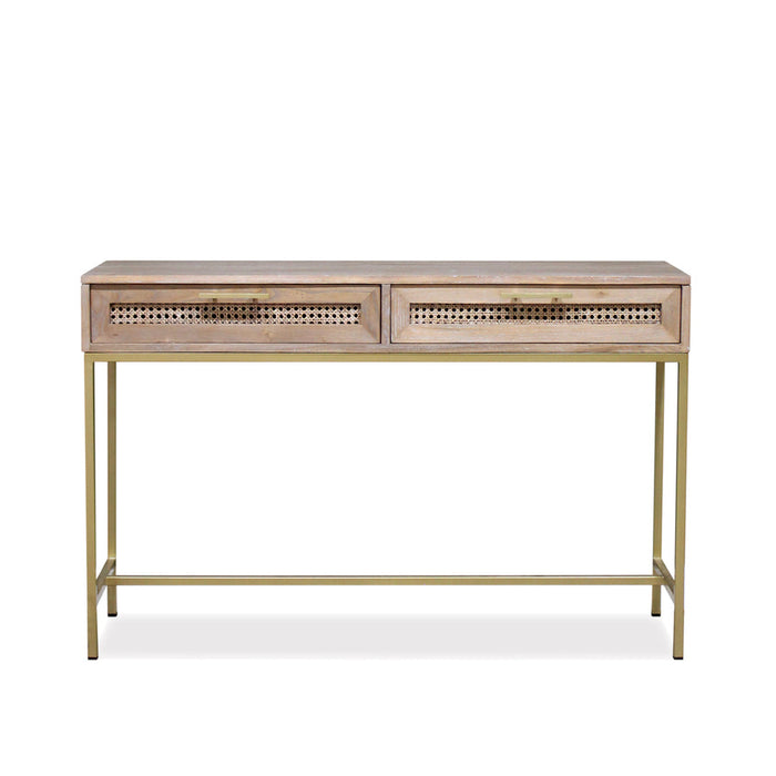 Hudson Furniture Mala Timber and Rattan Console