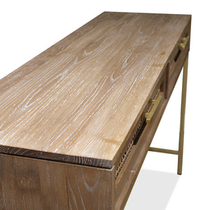 Hudson Furniture Mala Timber and Rattan Console
