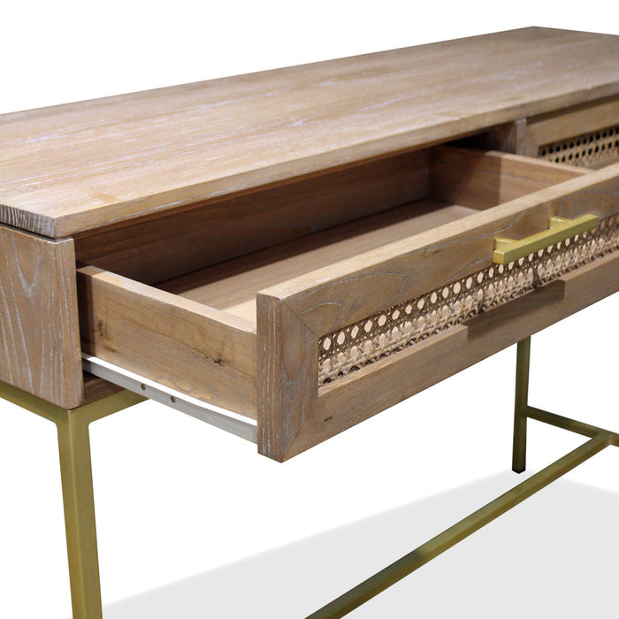 Hudson Furniture Mala Timber and Rattan Console