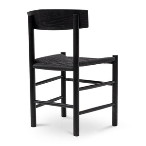 Calibre Furniture Set of 2 - Erika Rattan Dining Chair - Full Black