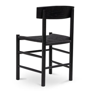 Calibre Furniture Set of 2 - Erika Rattan Dining Chair - Full Black