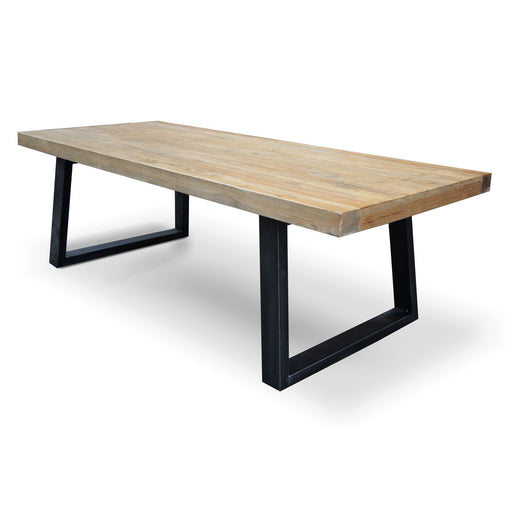 Calibre Furniture Edwin Reclaimed Elm Wood 2.4m Dining Table - Upgraded Top