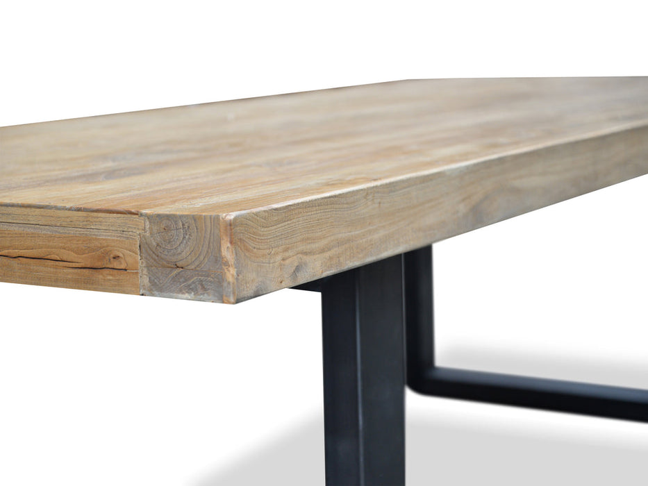 Calibre Furniture Edwin Reclaimed Elm Wood 2.4m Dining Table - Upgraded Top