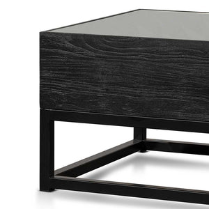 Calibre Furniture Ted 1.2m Elm Coffee Table - Full Black