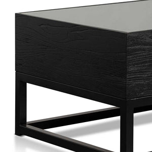 Calibre Furniture Ted 1.2m Elm Coffee Table - Full Black