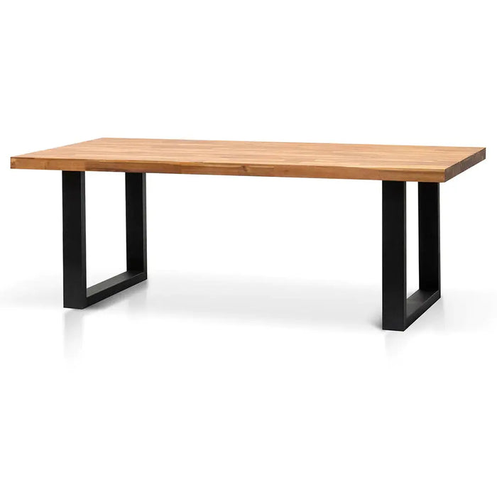 Calibre Furniture Lennon 2.1m Outdoor Dining Table - Natural with Black Leg