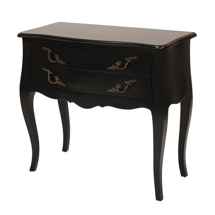 Hudson Furniture Louis Wide Double Drawer Bedside Table