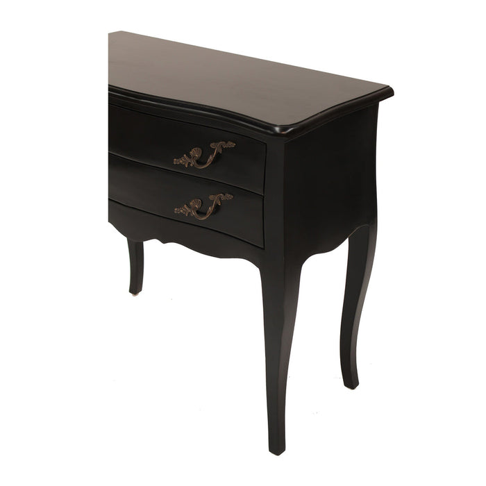 Hudson Furniture Louis Wide Double Drawer Bedside Table