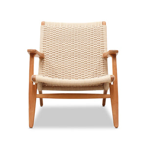 Hudson Furniture Teak And String Weave Easy Chair