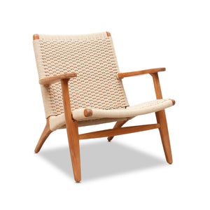 Hudson Furniture Teak And String Weave Easy Chair