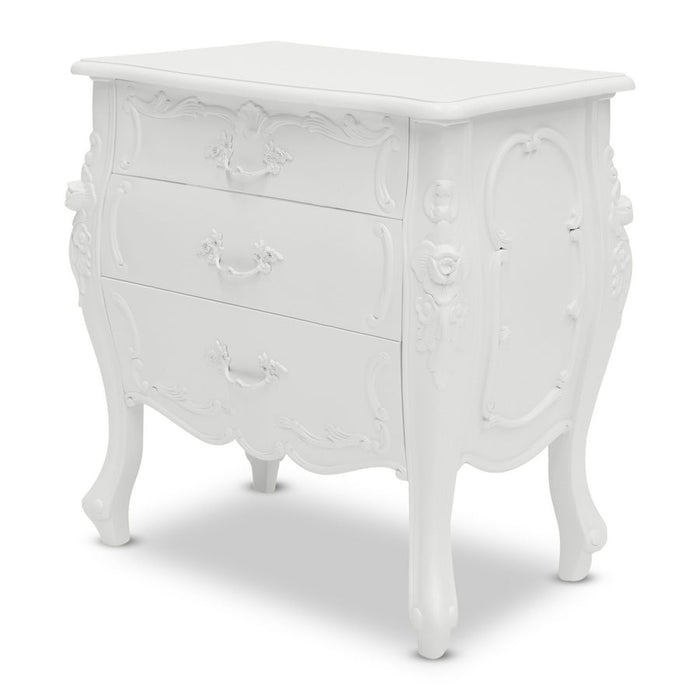 Hudson Furniture Rococo Bedside - Three Drawer