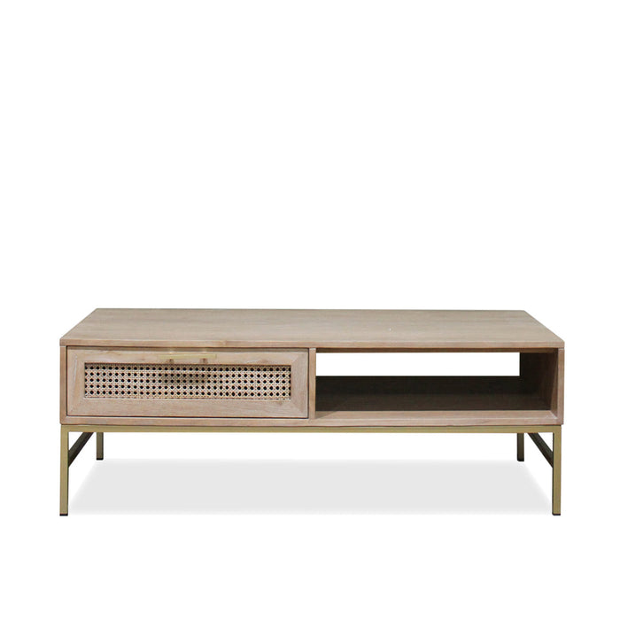 Hudson Furniture Mala Timber And Rattan Coffee Table