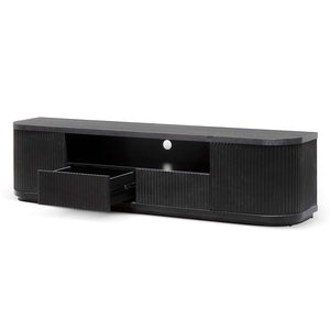 Calibre Furniture Elino 2m Veneer Top Entertainment TV Unit - Full Black
