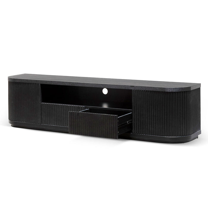 Calibre Furniture Elino 2m Veneer Top Entertainment TV Unit - Full Black