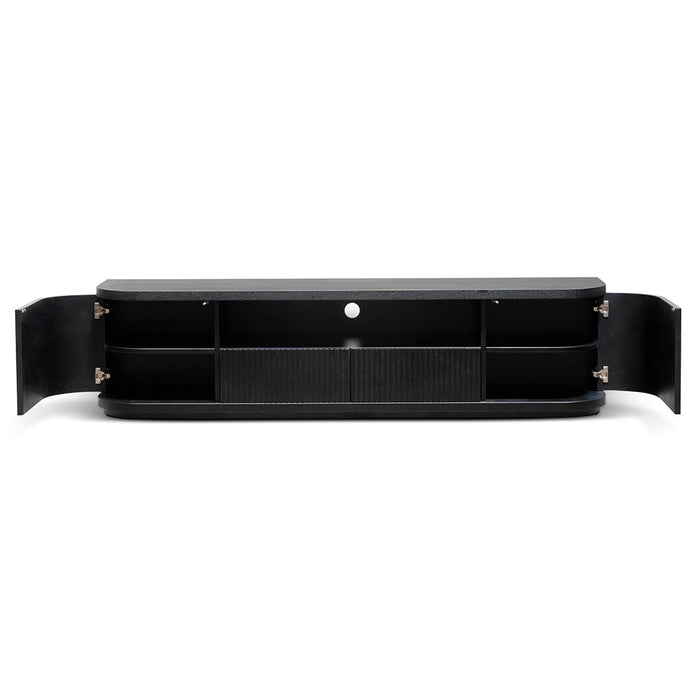 Calibre Furniture Elino 2m Veneer Top Entertainment TV Unit - Full Black