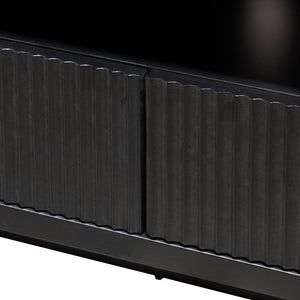 Calibre Furniture Elino 2m Veneer Top Entertainment TV Unit - Full Black