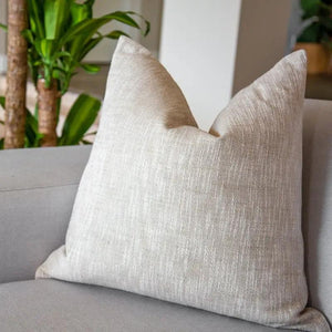 Bandhini Design Weave Tweed Oxford Natural Lounge Cushion