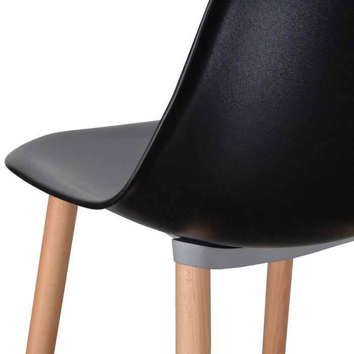 Calibre Furniture Amy Dining Chair - Black - Natural