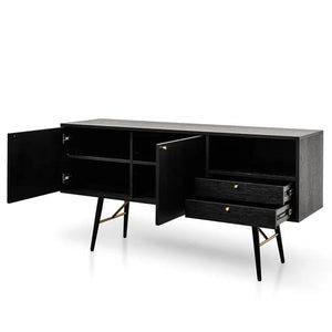 Calibre Furniture Trent 1.6m Wooden Buffet Unit- Black