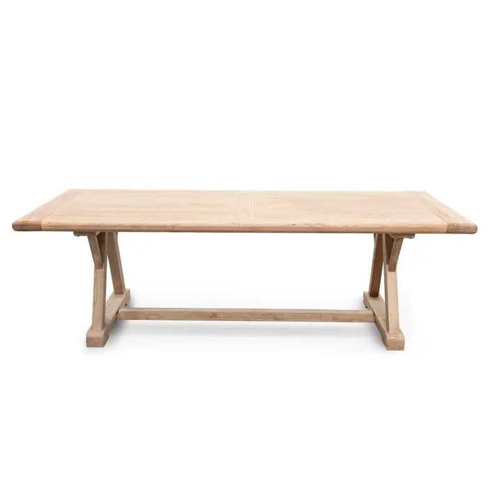 Calibre Furniture Hercules 8 Seater Reclaimed Elm Wood 2.4m Dining Table