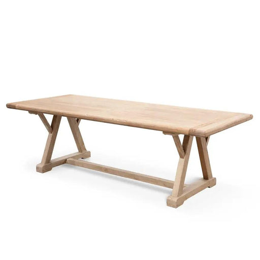 Calibre Furniture Hercules 8 Seater Reclaimed Elm Wood 2.4m Dining Table