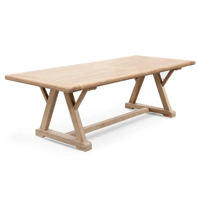 Calibre Furniture Hercules 8 Seater Reclaimed Elm Wood 2.4m Dining Table