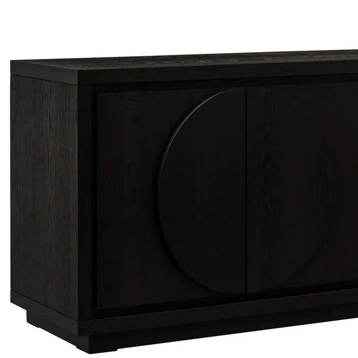 Calibre Furniture Bonnie 2m Wooden Buffet Unit - Textured Espresso Black