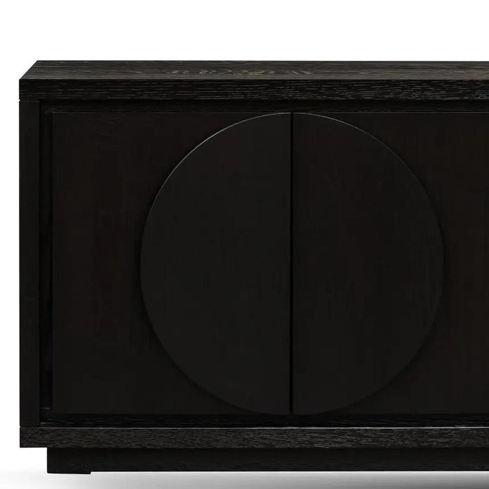 Calibre Furniture Bonnie 2m Wooden Buffet Unit - Textured Espresso Black