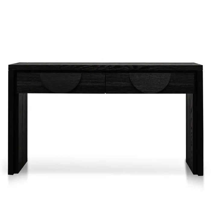 Calibre Furniture Bonnie 140cm Wooden Console Table with Drawers - Textured Espresso Black