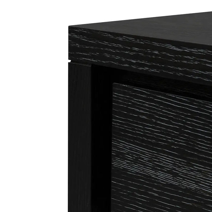 Calibre Furniture Bonnie 140cm Wooden Console Table with Drawers - Textured Espresso Black