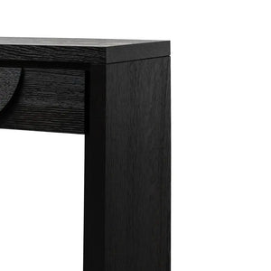 Calibre Furniture Bonnie 140cm Wooden Console Table with Drawers - Textured Espresso Black