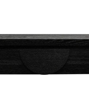 Calibre Furniture Bonnie 140cm Wooden Console Table with Drawers - Textured Espresso Black