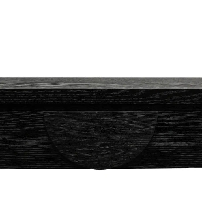 Calibre Furniture Bonnie 140cm Wooden Console Table with Drawers - Textured Espresso Black