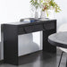 Calibre Furniture Bonnie 140cm Wooden Console Table with Drawers - Textured Espresso Black