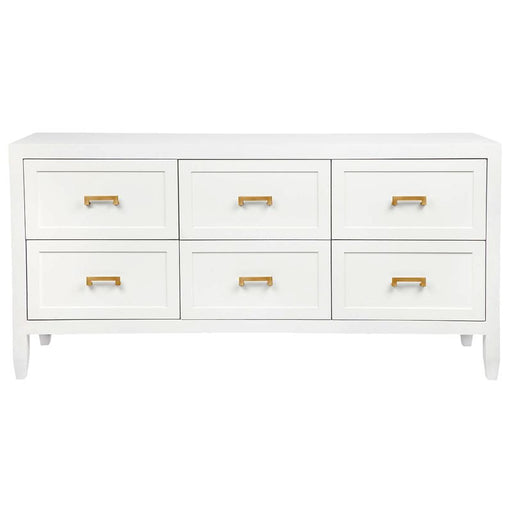 Cafe Lighting and Living Soloman 6 Drawer Chest - White