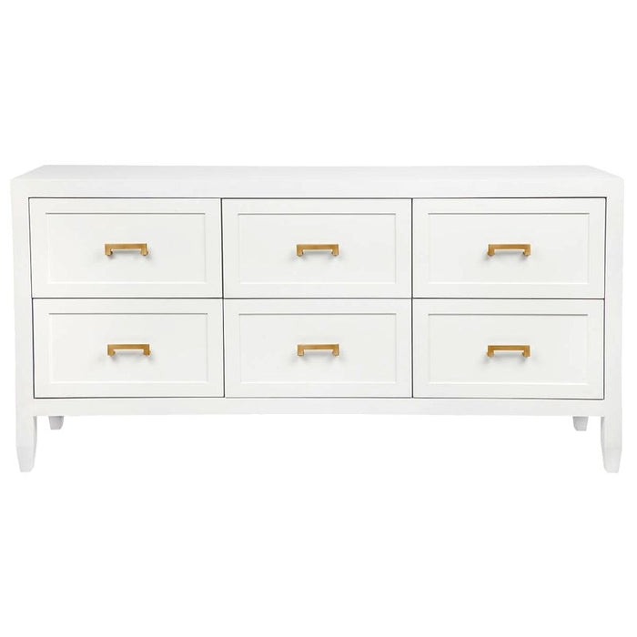 Cafe Lighting and Living Soloman 6 Drawer Chest - White