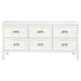 Cafe Lighting and Living Soloman 6 Drawer Chest - White