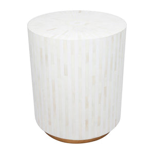 Cafe Lighting and Living Makayla Bone Inlay Side Table