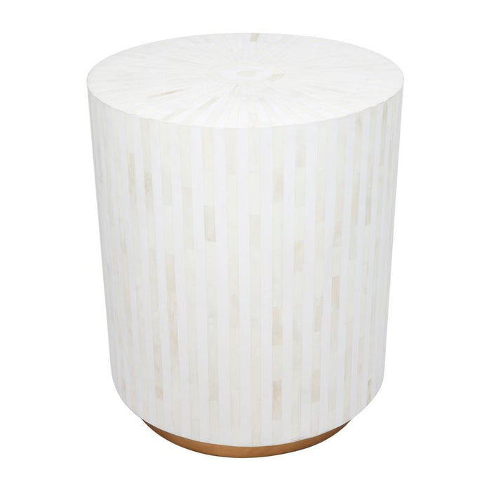 Cafe Lighting and Living Makayla Bone Inlay Side Table