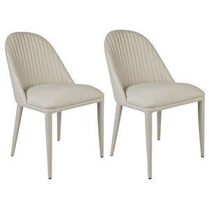 Cafe Lighting and Living Dante Panelled Dining Chair Set of 2 - Natural