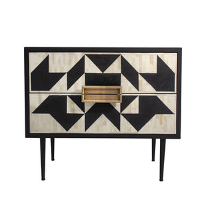 Cafe Lighting and Living Huxley Bone Inlay Bedside Table
