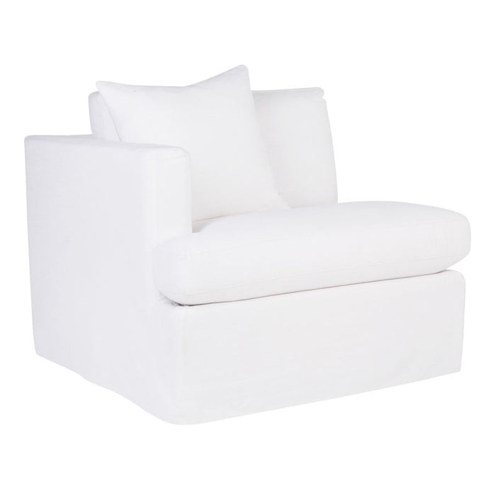 Cafe Lighting and Living Birkshire Slip Cover Left Arm Facing Seat - White Linen