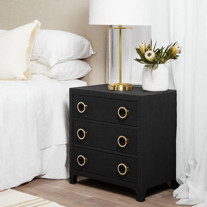 Cafe Lighting and Living Astley Upholstered Bedside Table