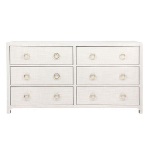 Cafe Lighting and Living Astley 6 Drawer Upholstered Chest - Natural