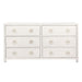 Cafe Lighting and Living Astley 6 Drawer Upholstered Chest - Natural