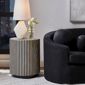 Cafe Lighting and Living Makayla Bone Inlay Side Table