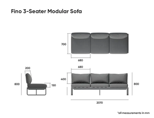 Level Fino 3 Seater Outdoor Sofa
